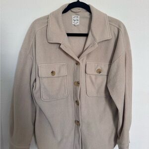 Hippie Rose Cream Button-Up Jacket